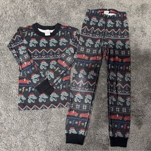 Hanna Andersson Dino Print Christmas Pajamas Set